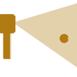 Symbol Suchscheinwerfer